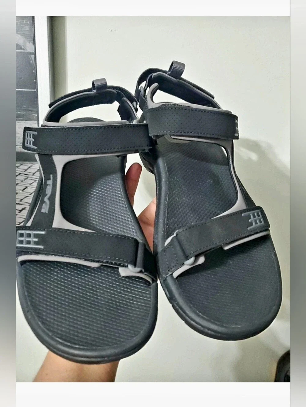 Teva Men's Black and Gray Outdoor Sport Sandals